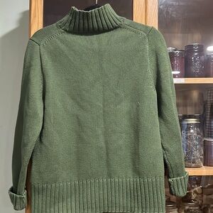Green Turtleneck Sweater